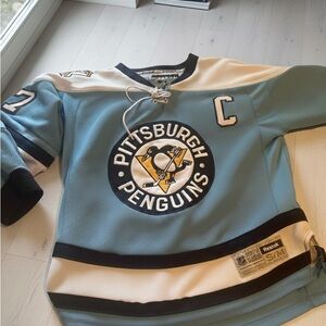 Reebok Pittsburgh Penguins Blue and White Jersey